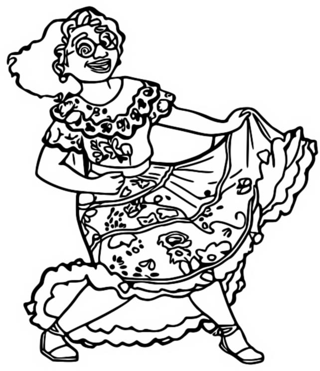 Coloring page Encanto : Mirabel Madrigal 4