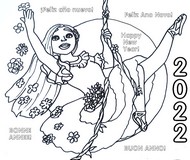 Coloring page Isabela - Happy new year 2022!