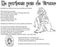 Kolorowanka Ne parlons pas de Bruno - Lyrics of the Piosence w języku francuskim