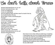 Coloring page We don't talk about Bruno - Lyrics of the song in English