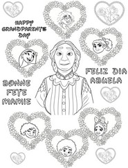 Coloring page Grandmother's day