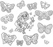 Desenho para colorir Mirabel - As borboletas