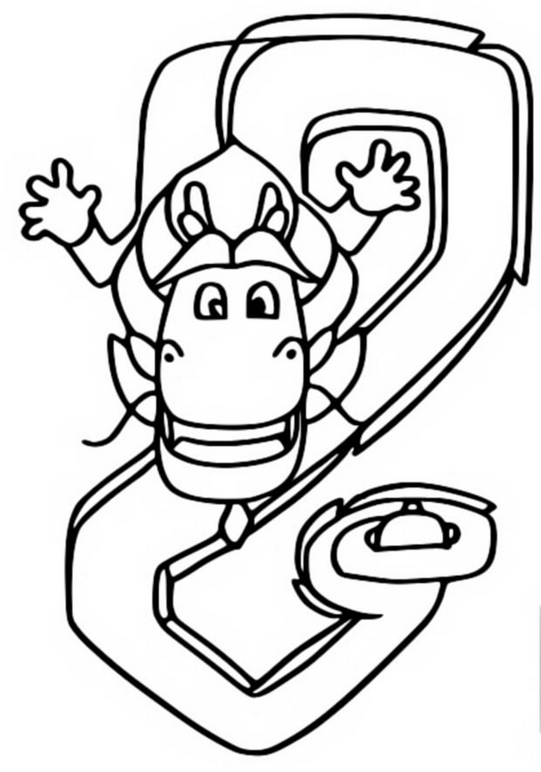 Coloring page Long - Dragon