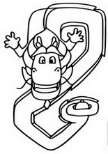Desenho para colorir Long - Dragão