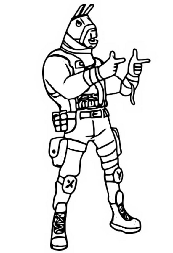 Coloring page Lt. John Llama