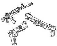 Coloriage Nouvelles armes