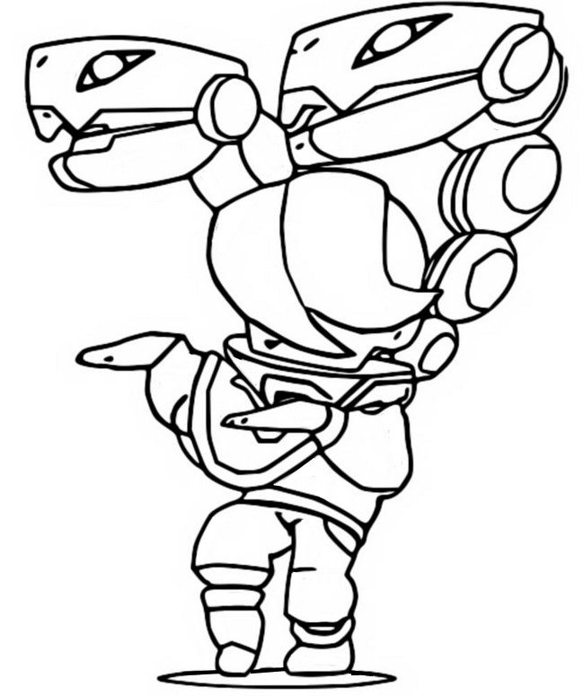 Coloring page Orochi Edgar - Brawl Stars - Year of the tiger