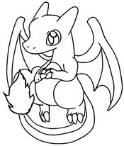 Malvorlagen Chibi Shiny Glurak