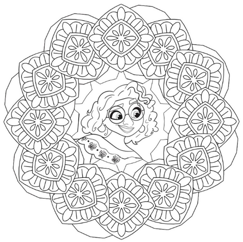 Desenho para colorir Mirabel - Mandalas Encanto