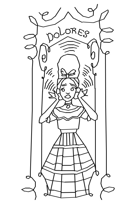 Dibujo para colorear Encanto - Puertas mágicas : Dolores 92