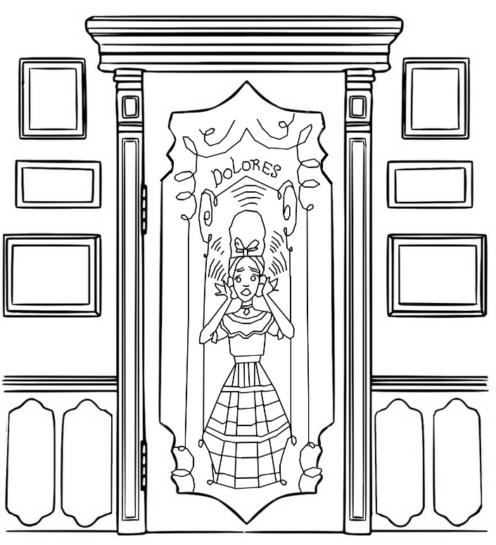 Coloring page Encanto - Magic doors : Dolores 93