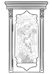 Desenho para colorir Porta de Isabela.