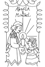 Desenho para colorir Abelia & Mirabel