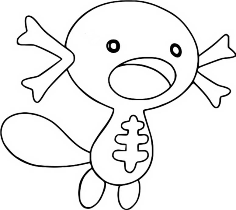 Coloring page Paldean Wooper