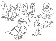 Desenho para colorir Wattrel, Kilowattrel, Bombirdier, Squawkabilly, Flamigo