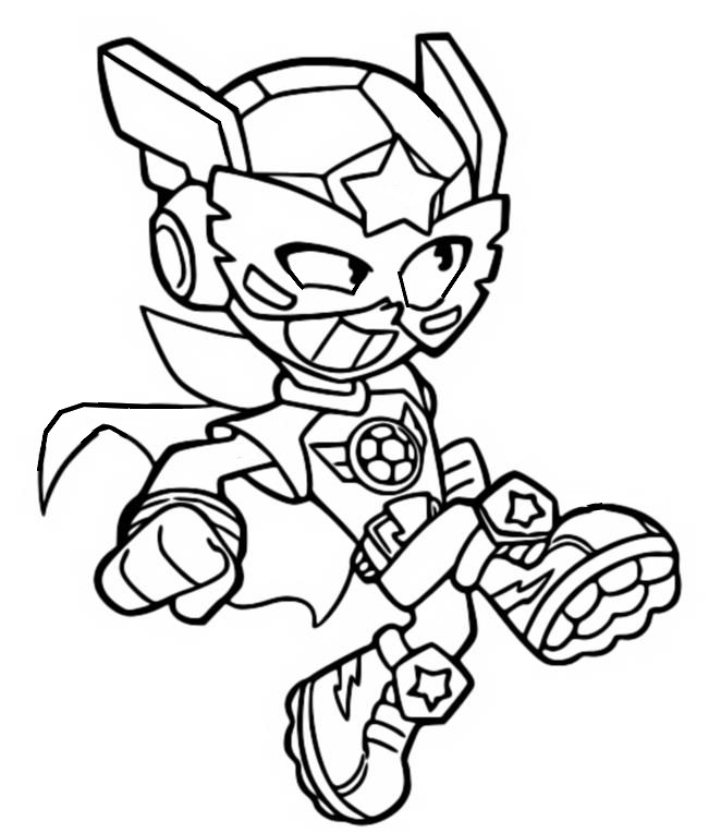 Dibujo para colorear Kickstar - Superthings - Guardians of Kazoom