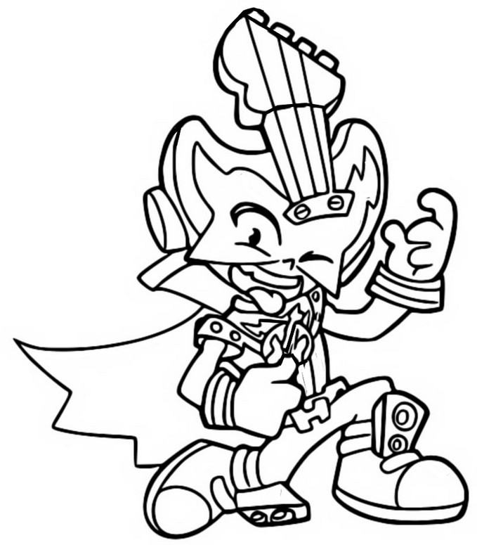 Coloring page Guitarrific