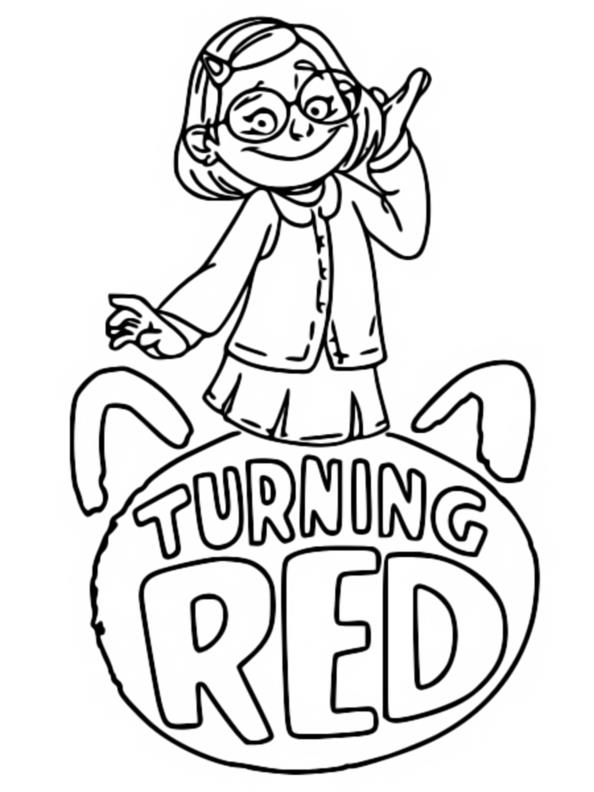 Coloring page Turning red : Logo 25