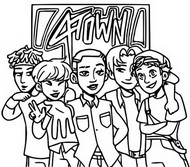 Coloring page Boys band 4*Town