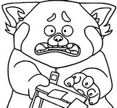 Coloring page Red panda