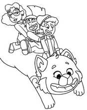 Coloring page Red panda, Miriam, Priya, Abby