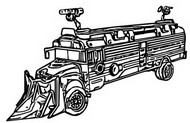 Coloring page Armored Battle Bus