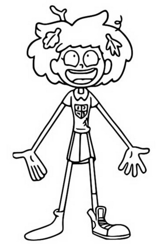Coloriage Anne Boonchuy - Amphibia