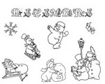 Coloriage gratuit - Décembre - Mois de l'année