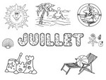 Coloriage à télécharger - Juillet - Mois de l'année