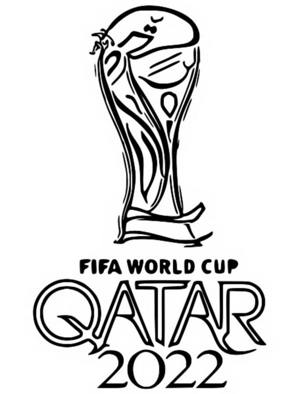 Desenho para colorir Logotipo - Futebol Copa do Mundo FIFA 2022