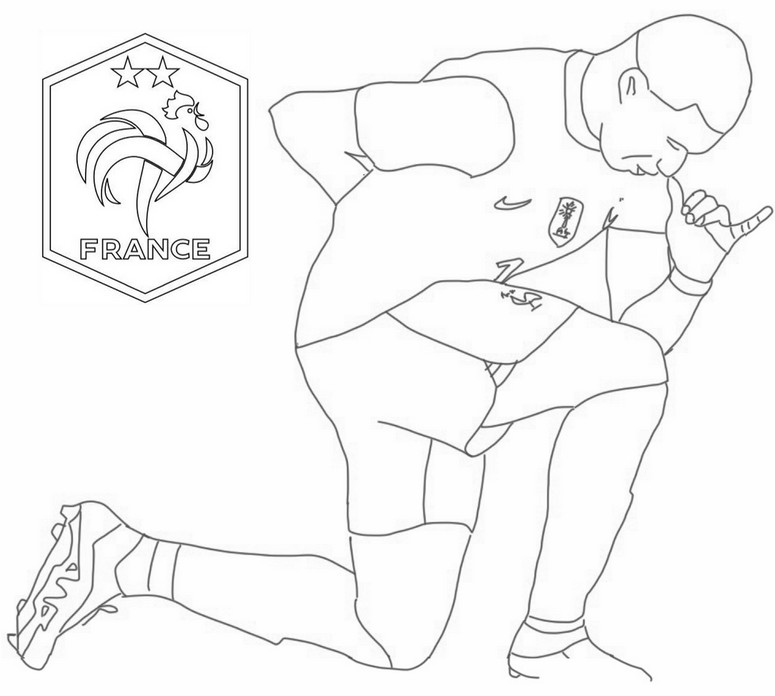 색칠 Kylian MBappé - 2022 FIFA 월드컵 카타르