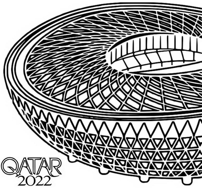 Dibujo para colorear Estadio - Doha - Copa Mundial de Fútbol 2022