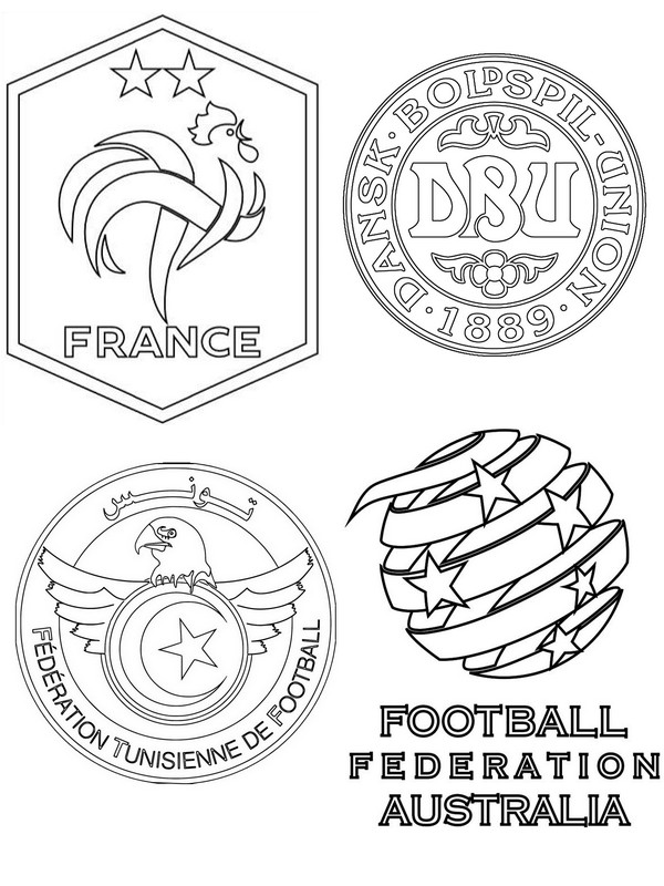 Coloriage Groupe D - Coupe du monde de football 2022
