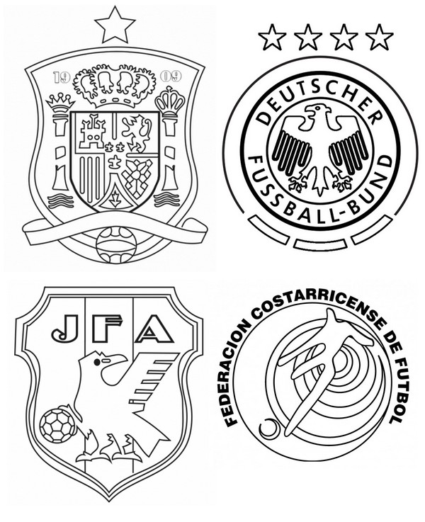 Desenho para colorir Grupo E. - Futebol Copa do Mundo FIFA 2022