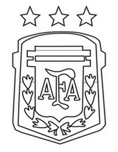 Dibujo para colorear Logotipo argentino - 3 estrellas