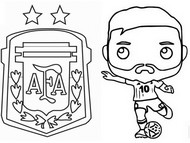 Fargelegging Tegninger Argentina Messi