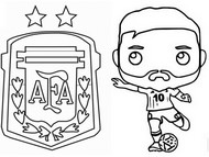 Coloriage Argentine Messi