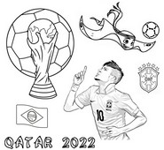 Desenho para colorir Brasil Neymar