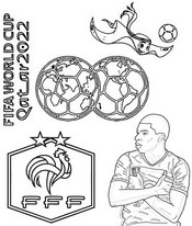 Coloring page France M'Bappe