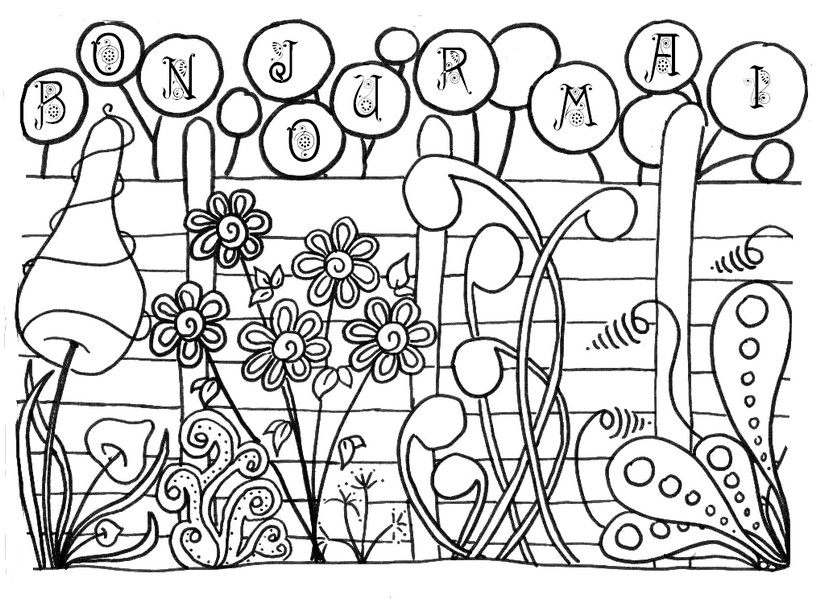 Coloriage Bonjour Mai