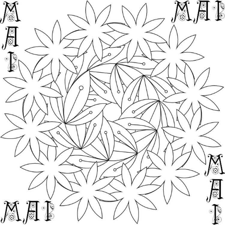 Coloriage Mandala mai