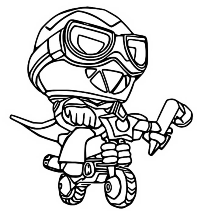 Desenho para colorir Carl Motoqueiro