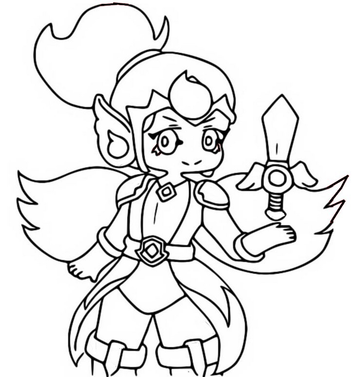 Coloring page Valkyrie Janet