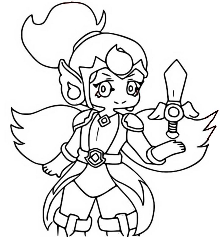 Kleurplaat Valkyrie Janet