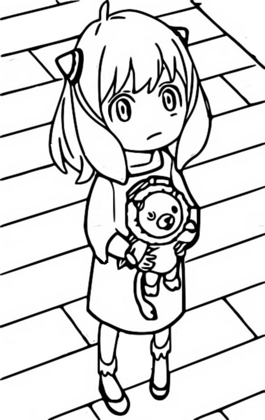 Desenho para colorir Primeira missão de Anya