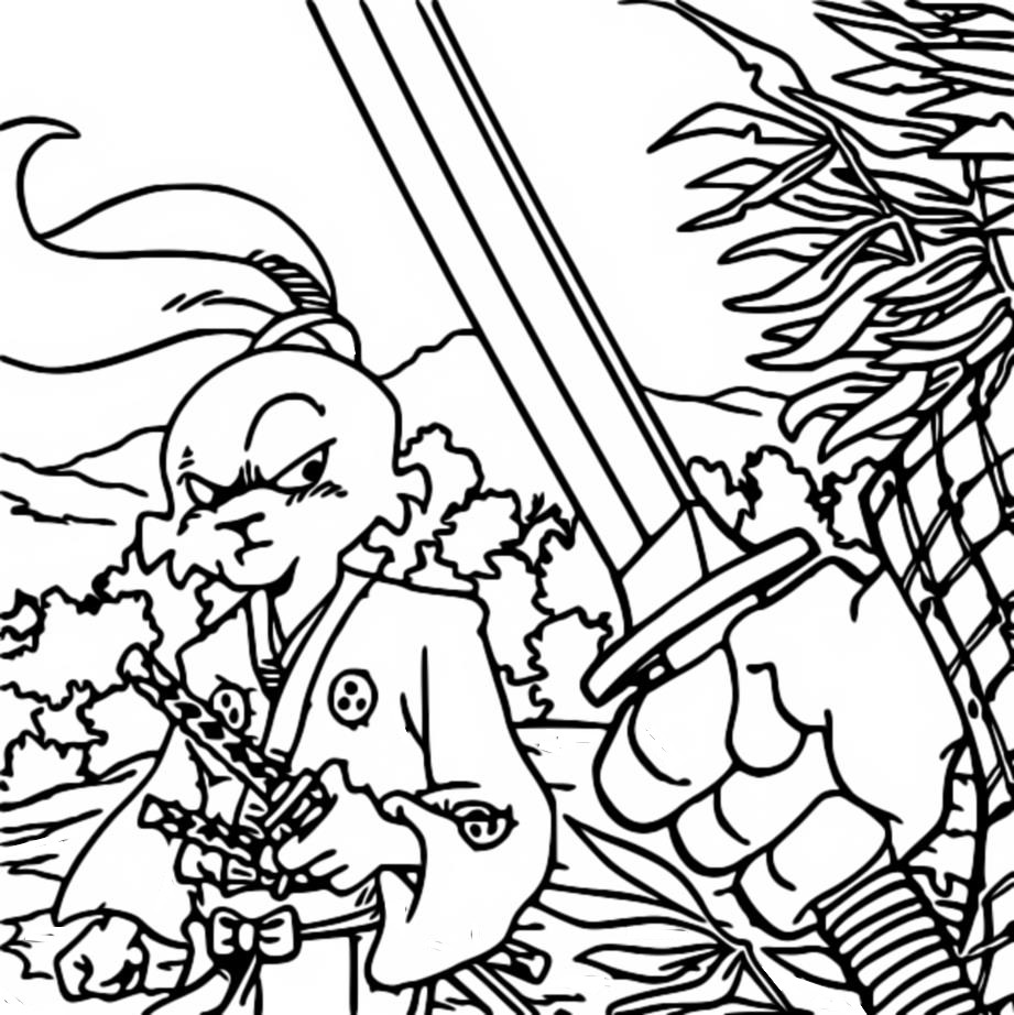 Dibujo para colorear Usagi Yojimbo - Miyamoto Usagi