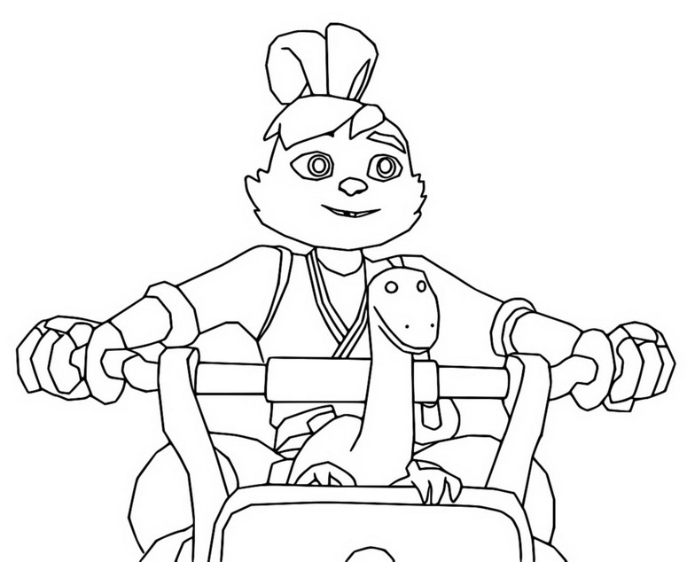 Coloring page Yuichi Usagi & Spot