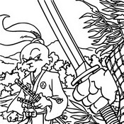 Coloriage Usagi Yojimbo - Miyamoto Usagi