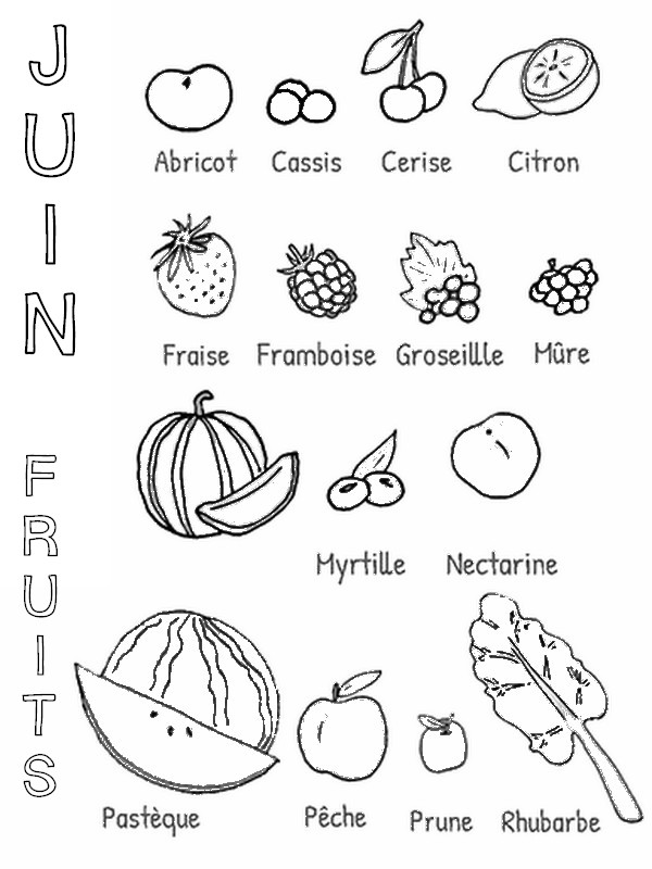 Coloriage Fruits de saison