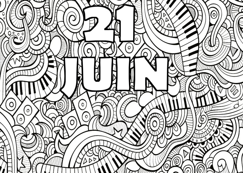 Coloriage Fête de la musique